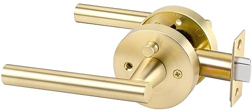 goldenwarm Gold Interior Door Handles, Gold Privacy Lever Door Handle,