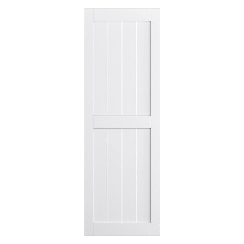 SmartStandard 30 x 84 inch White Barn Door Slab MDF Non-Bending Sliding Closet Door,