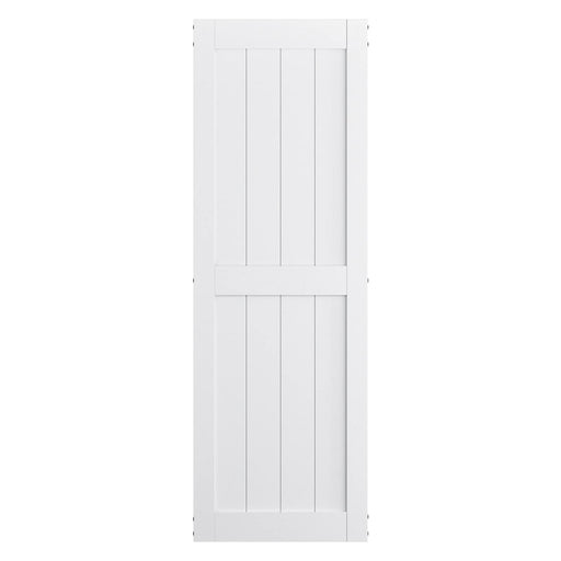 SmartStandard 30 x 84 inch White Barn Door Slab MDF Non-Bending Sliding Closet Door,