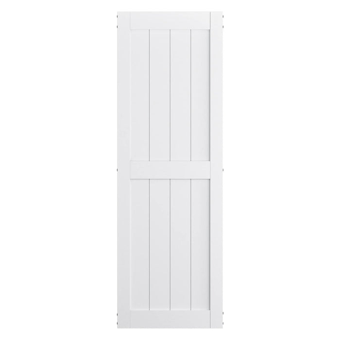 SmartStandard 30 x 84 inch White Barn Door Slab MDF Non-Bending Sliding Closet Door,