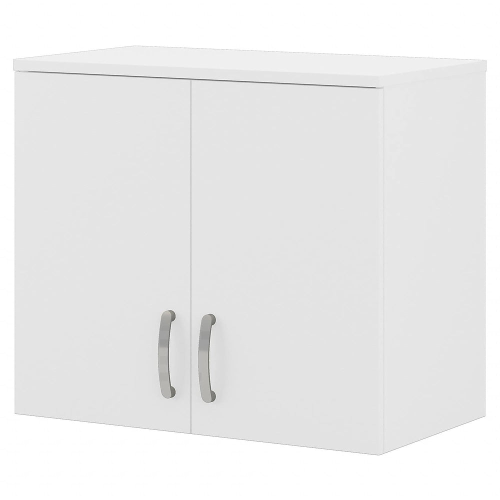 AI Cabinets Furniture Universal 24-inch Wall Cabinet with Doors and 2 Shelves, White (UNS428WH)