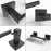 Ruacq Toilet Paper Holder Matte Black Double Post Pivoting Square Tissue Holders