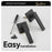 1 Pack Matte Black Door Handle Passage Lever Door Handle Square Non-Locking Lever Set,