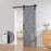 SMARTSTANDARD 30in x 84in Sliding Barn Door with 5ft Barn Door Hardware Kit Included,