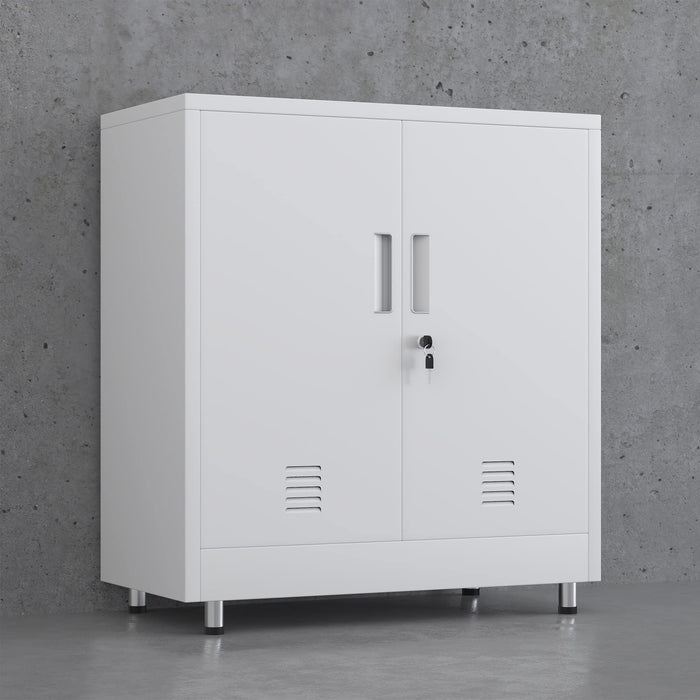 AI Cabinets Metal Storage Cabinet with Locking Doors and Adjustable Shelf,