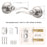 Probrico Privacy Door Levers Wave Style Handles Keyless Lock Bed Bath Door Lockset,