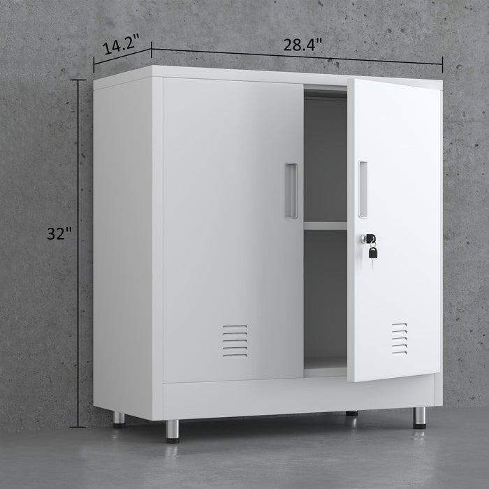 AI Cabinets Metal Storage Cabinet with Locking Doors and Adjustable Shelf,