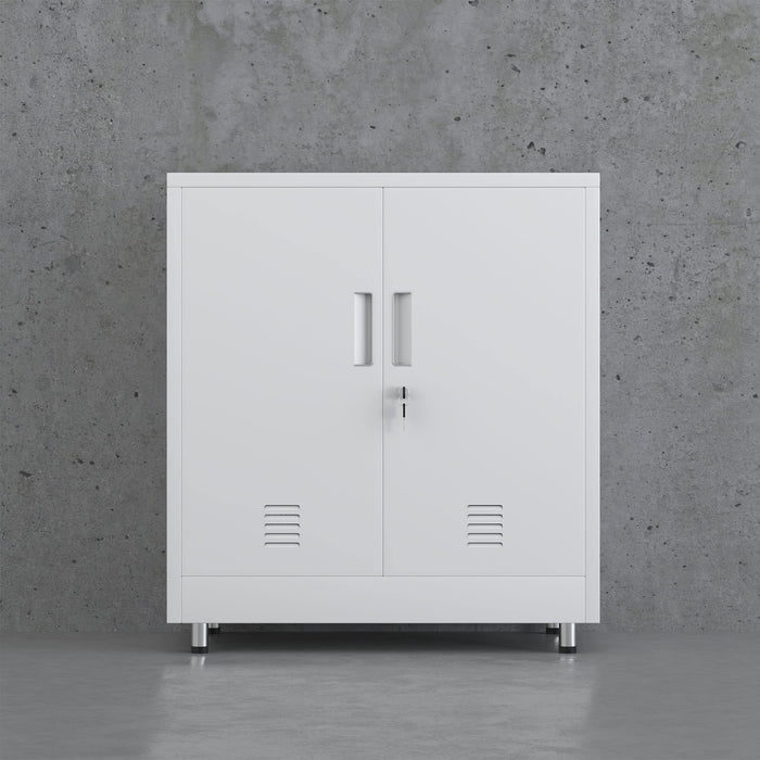 AI Cabinets Metal Storage Cabinet with Locking Doors and Adjustable Shelf,