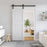 SmartStandard 30 x 84 inch White Barn Door Slab MDF Non-Bending Sliding Closet Door,