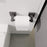 Ruacq Toilet Paper Holder Matte Black Double Post Pivoting Square Tissue Holders