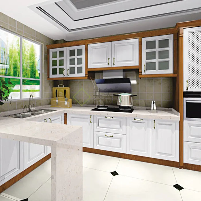 Hot Selling Kitchen Cabinets Pvc Film Pressed Decorative Mdf Wardrobe Door Panel