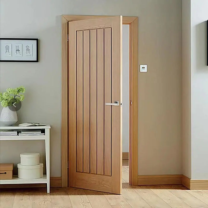 Modernhouse door design oak wood veneer door interior pre hung room doors prices