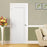 30*80" 1 Panel Interior Shaker Style Molded Door White Primed Hollow Core Internal  Modern Doors Mdf Wooden Slab Door