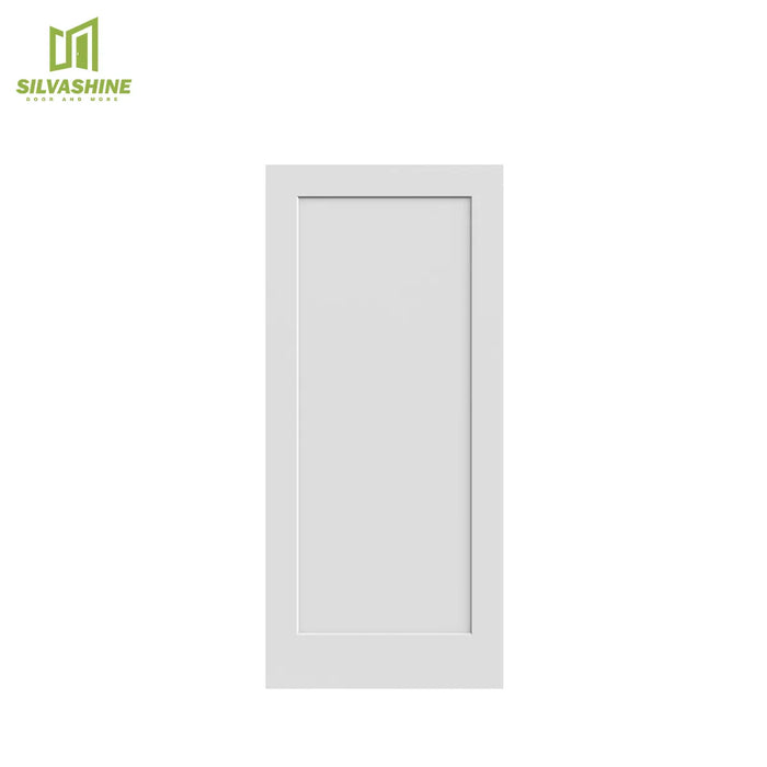 30*80" 1 Panel Interior Shaker Style Molded Door White Primed Hollow Core Internal  Modern Doors Mdf Wooden Slab Door