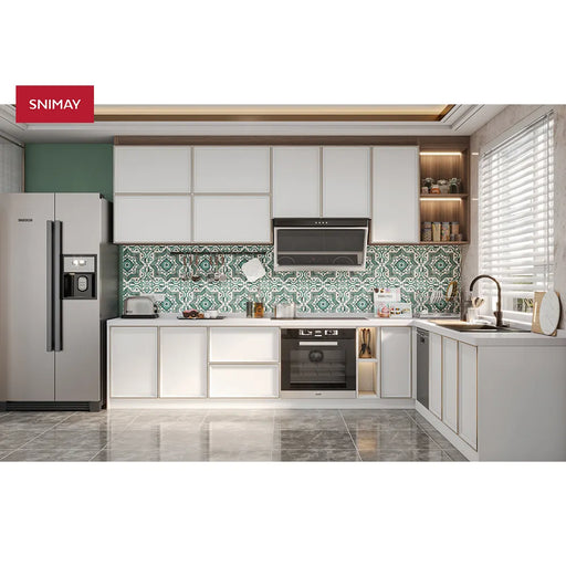 Snimay Europe Shaker Modern Home White RAT Cabinet Kitchen Islands Cabinets Ready To Assemble Modular Kitchen Cabinets Factory